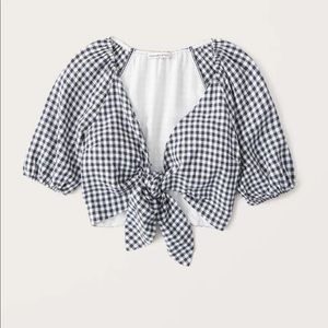 Abercrombie tie front top
